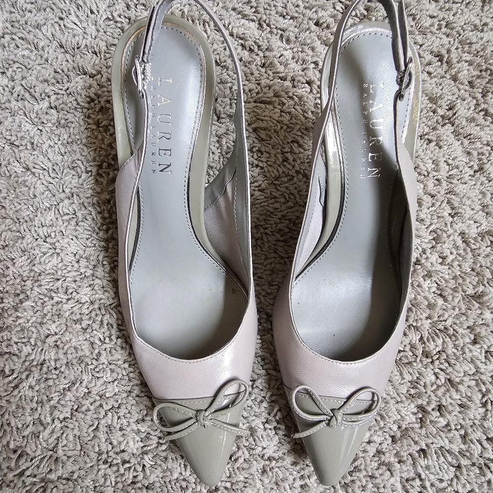 Ralph Lauren Grey Mid Heels